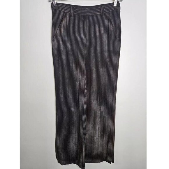 ALC 100% Silk Multicolor Stripped Dress Pants Zip High Rise Womens 6 - Picture 1 of 9